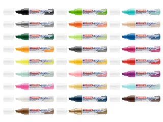 Acrylmarker edding e-5000 breed bessen rood - 3