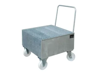 Mobiele Opvangbak Hxbxd 615X800X800Mm 1X200L Staand Verzinkt - 1