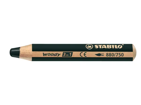 Kleurpotlood Stabilo Woody 880 3 In 1 Zwart