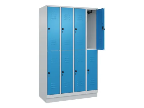 dubbeldekse locker,HxBxD 1950x1200x500mm,4x2vak.,vak B 300mm