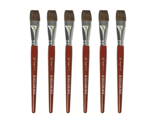 Penseel Kangaro Serie 121 plat Nr. 24 geitenhaar doos 6 stuks - 1