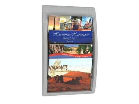 wandfolderhouder HxBxD 650x395x95mm 4x vak 240x320mm grijs