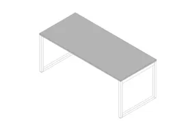 bureau,HxBxD 730x1800x800mm,blad grijs,sledeframe wit