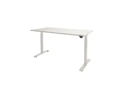 Dextro Basic Zit-sta Bureau Elektrisch 140x80 Krijtwit 25mm Wit