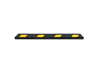 parkeerplaatsbegrenzing,B 1800mm,recyclebaar rubber,zwart/geel - 1
