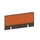 baliepaneel bureau aanbouw achter NV bruin hickory oranje 1000mm