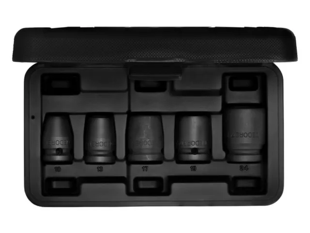 K 19-028 Schroevendraaierset 1/2 inch 5-delig zeskant 10-24mm