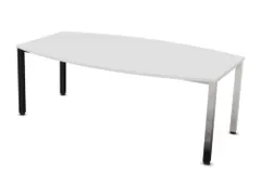 vergadertafel,HxBxD 740x2000x1200mm,vatvormig,Bl-wit