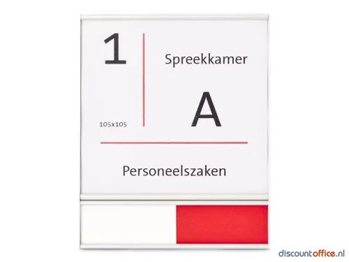 Deurbord 105x135mm Groen-rood Strook