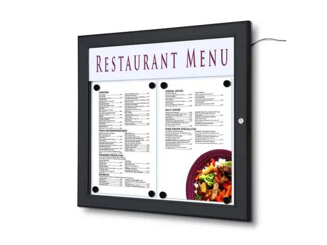 Outdoor Menubord LED Verlicht Met Logo Paneel 2xA4 Liggend