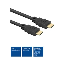 Kabel ACT HDMI ETH4K M/M zwart 2 meter - 3
