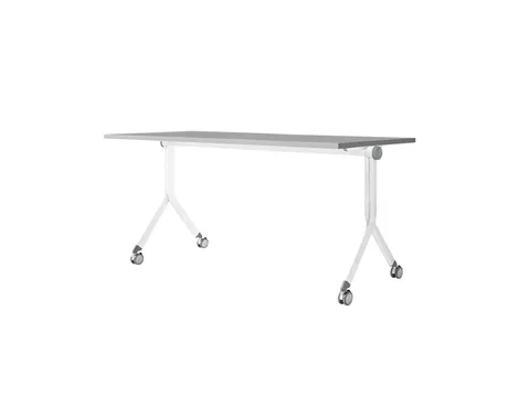 Opklapbare tafel Rocada Elva 160x70cm verrijdbaar wit/grijs