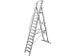verrijdbare treden-platformladder eenzijdig 14treden stand H 3 3m