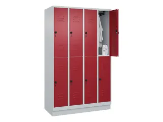 dubbeldekse locker,HxBxD 1950x1200x500mm,4x2vak.,vak B 300mm - 3