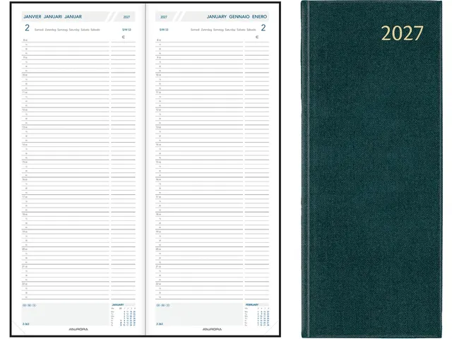 Agenda Longo LA411 Linnen assorti 1dag/2pagina's 2026