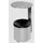 Wandasbak 0.6 liter 220x90mm Zilverkleurig Staal Met Overkapping Rvs
