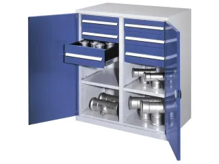Materiaalkast Scheidingswand 1100x1000x600mm 2legborden Ral5010 - 1