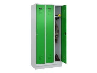 locker,HxBxD 1950x900x500mm,3vak,vak B 300mm,cil.-slot,sokkel - 1
