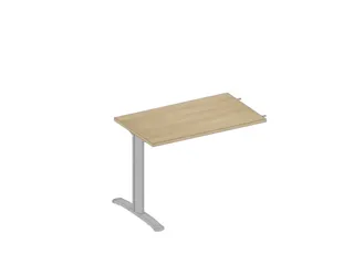 aanbouwtafel,i.h.v.,v. C-voet,HxBxD 620-820x1000x600mm,blad eiken - 1
