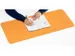 Sous-main Sigel enroulable 800x300x2mm jaune-gris simili cuir