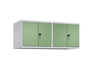 opzetkast,v. locker,4vak.,vak B 300mm,HxBxD 500x1200x500mm,vleugeldeur - 1