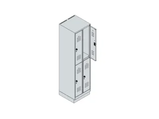 dubbeldekse locker,HxBxD 1950x500x500mm,2x2vak.,vak B 250mm - 5