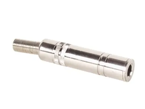 Vrouwelijke 6.35mm Stereo Jack - Verzilverd