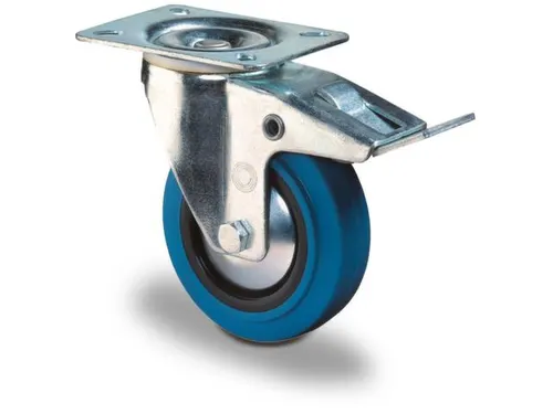 Zwenkwiel Met Dubbele Rem 140kg Elastische Banden D X B 100x 26mm