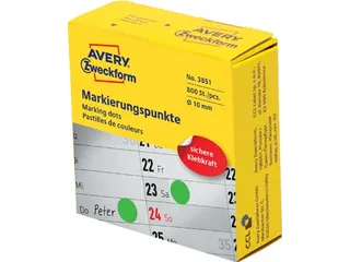 Avery marking dots, diameter 10mm, rol met 800 stuks, groen - 2