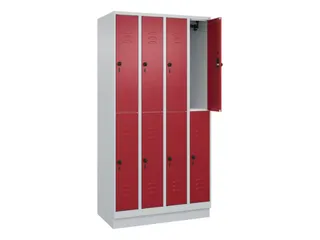 dubbeldekse locker,HxBxD 1950x1000x500mm,4x2vak.,vak B 250mm - 2