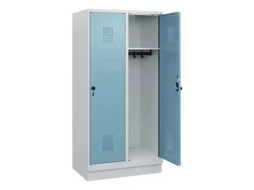 schoollocker,HxBxD 1630x800x500mm,2vak,vak B 400mm,draaigrendel,sokkel