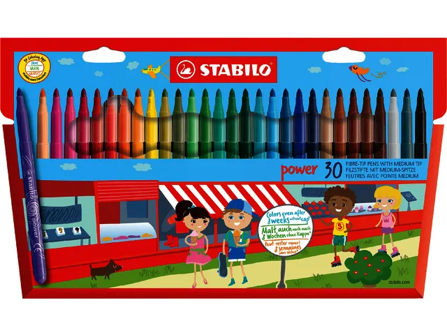 Viltstift Stabilo Power Non Permanent 280/30 30 Stuks Assorti