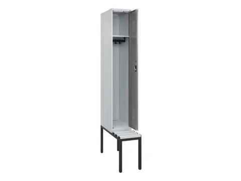 locker met bank,HxBxD 2120x300x815mm,1vak,vak B 300mm,cilinderslot