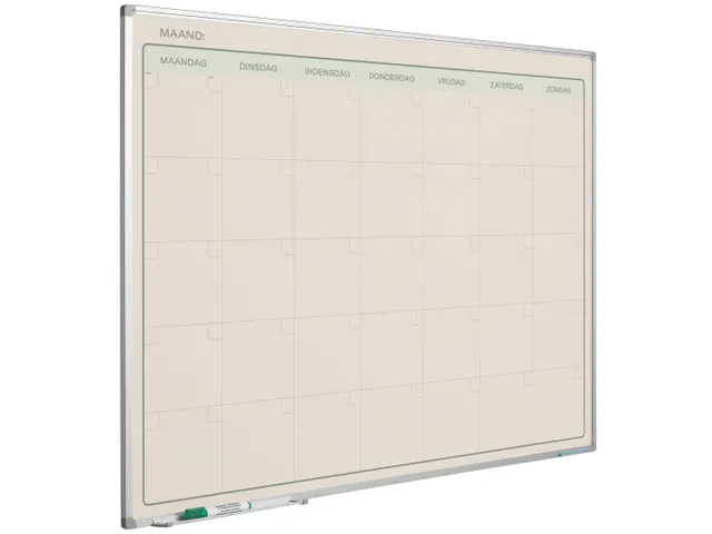 Maandplanner Elegance Nederlands softline profiel 8mm 90x120cm alu