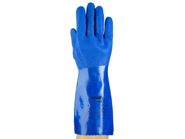 Ansell Edge 14-663 blauw PVC, 8-11 - 8
