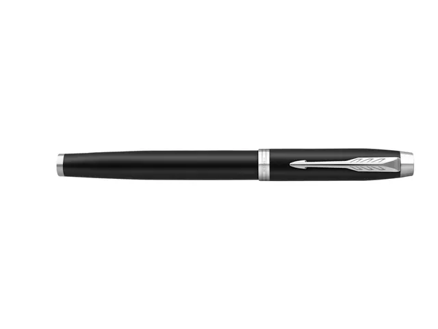 Parker IM Vulpen Matt Black CT Finish Medium Blauwe inkt