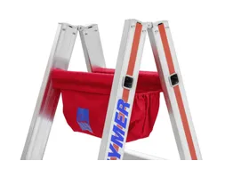 Gereedschapstas,V. Aluminium En Houten Ladder,Katoen,Rood