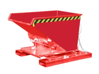 3-zijdig Kantelende Kiepbak 0.30m³ Hxbxd 890x1010x1260mm Rood - 1