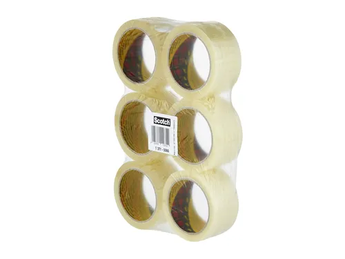 Verpakkingstape Scotch 371 50mmx66m transparant PP 6 rollen
