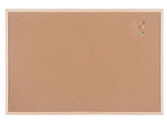 Bi-Office Cork board, wood frame, pastel green, MDF, 80 x 60 cm