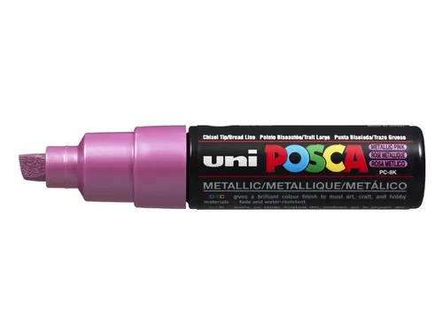 Verfstift Posca PC8K Brede punt 8mm schuin metallic roze