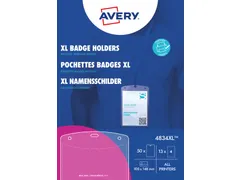 Badge Avery 4834XL A6 hoes + bedrukbare insteekkaarten 50 stuks