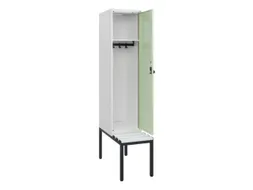 locker met bank,HxBxD 1950x400x815mm,1vak,vak B 400mm,draaigrendel