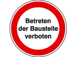 verbodsbord,Betreden van de bouwplaats verboden,aluminium gemerkt