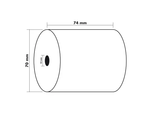 Rekenmachine Rol 74x70x12x44 1 laag offset extra wit 60 Gram Wit