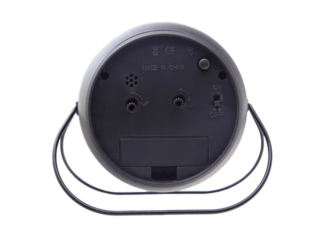 Wekker NeXtime Bubble alarm clock 11x8cm zwart metaal