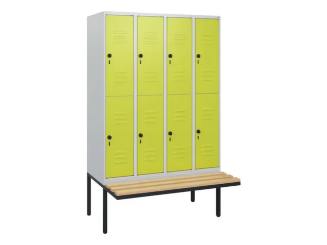 Dubbeldekse dekenkist,HxBxD 1950x1200x815mm,4x2vak.,vak B 300mm