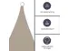 Voile solaire triangulaire 5x5x5m Crème