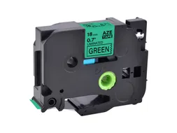 NEUTRAL Labeltape P-touch TZE-741 29mmx8m Zwart op Groen gelamineerd