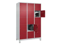 lockerkast,HxBxD 1950x1200x500mm,3x5vakken,vak B 400mm,cil.-slot